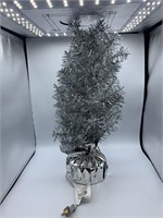 Small silver Christmas tree
