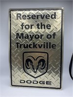 Metal Dodge sign