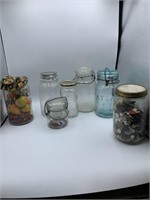 Glass jars and lots goodies