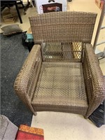 Cane design chair with no cushions