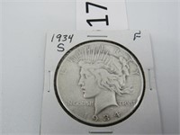 1934-S Silver Peace Dollar  ***Tax Exempt***