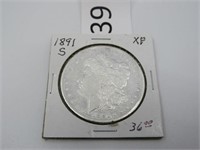 1891-S Silver Morgan Dollar  ***Tax Exempt***