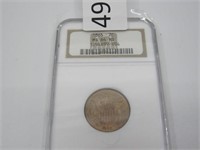 1865 - 2 Cent Piece Graded MS 64 ***Tax Exempt***
