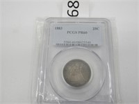 1883 Seated Liberty 25 Cent Piece Graded PCGS