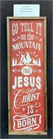 Go Tell It On the Mountain Wood Christmas Sign-37"