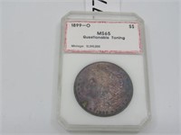 1899-O Silver Morgan Dollar Graded MS 65