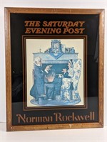 Framed Art By Norman Rockwell (21" H x 17" W)