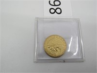 1910 - 2 1/2 Dollar Indian Head Gold Coin