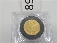 1893 $5 Gold Coin   ***Tax Exempt***
