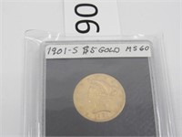 1901 $5 Gold Coin   ***Tax Exempt***