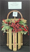 Decorative Sled Merry Christmas Wall Hanging Wood