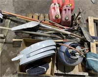 Pallet of Garden Tools and Misc