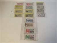 Lot of 15 Military Payment Certificates
