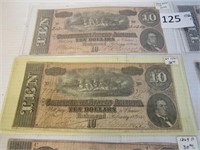 Lot of 10 Richmond $10 Confederate Notes