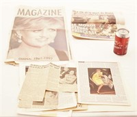 Lot de vieux journaux sur lady Diana