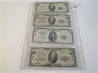 Lot of 4 New Jersey National Currency Notes, 1929