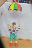 33" Vintage Air Parachute Paper Mache Clown