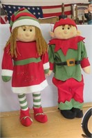 Very Cute 36" high Boy & Girl Christmas Elves