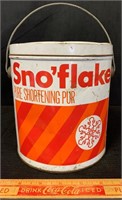 VINTAGE SNO’FLAKE SHORTENING TIN - ADVERTISING