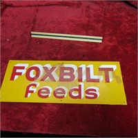 NOS FOXBILT FEEDS Tin sign.