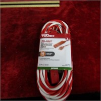 New 25' extension cord 16 gauge. Candy cane stripe