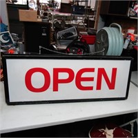 Large light up open sign.