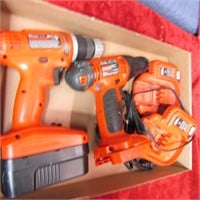 Black and decker cordless drills. Untested.