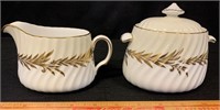 MINTON GOLDEN SYMPHONY H4919 CREAM & SUGAR DISHES