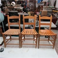 (3)Child size chairs. Vintage.