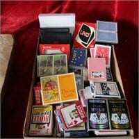 Flat of vintage playing cards.