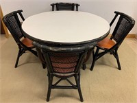 SWEET RETRO BAMBOO TABLE AND CHAIRS - SOME WEAR