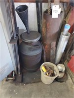 PILE METAL ITEMS- MILK CAN & CONTENTS- PIPE