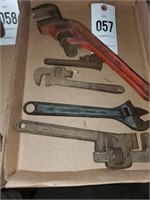 5 X'S BID ADJUSTABLE WRENCHES- PIPE WRENCH