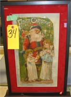 ANTIQUE FATHER TUCK CHRISTMAS BOOK
