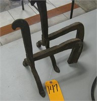 ANTIQUE HAND FORGED ANDIRONS