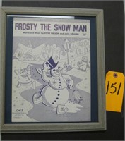 1950 FROSTY THE SNOW MAN MUSIC SHEET