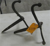 ANTIQUE HAND FORGED ANDIRONS