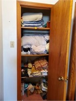 CLOSET OF LINENS AND MISC. CONTENTS
