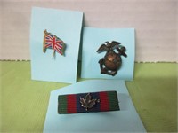LOT OF 3 OLD MILITARY PINS