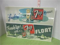 1948 7-UP PAIR PAPER SIGNS