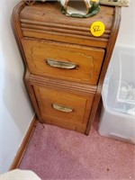 OLD 2 DRAWER END TABLE