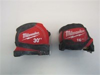 Used 16FT & 30FT Milwaukee Tape Measurers