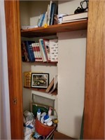 CLOSET FULL OF MISC. BOOKS AND EXTRAS