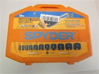 Used Spyder 11Pc Hole Saw Kit Retail$99