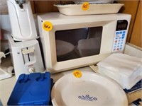 MICROWAVE, TOASTER AND CAN OPENER