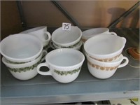 11 Pyrex Coffee/Tea Cups 2 patterns