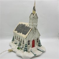 1975 Byron Molds Ceramic Church Lamp