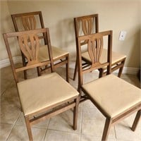 Set of 4 Stakmore Folding Chairs