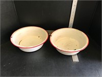 White metal bowls