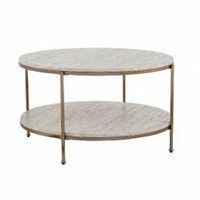Round Faux marble Cocktail Table